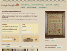 Tablet Screenshot of antiquesamplers.org